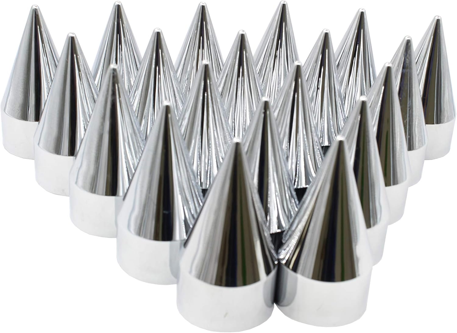 Lug Nut Covers 33mm Chrome Rocket Style Push On Peterbilt Kenworth