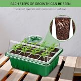 YAUNGEL Seed Trays 6 Pack 72 Cells Propagator with Lids Adjustable Window Black view 7