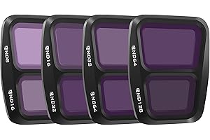 Freewell Split ND 4-Pack Filter Kit for Air 3 - ND8/ND16, ND16/ND32, ND32/ND64, and ND64/ND128 GimbalSafe Technology