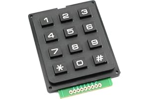 Tegg 3x4 MCU Board Matrix Array Switch Tactile Keypad - 12 Button Phone-Style Matrix for Arduino Raspberry Pi