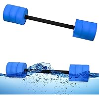 Hikeen Aquatic Exercise Dumbbells Water Dumbbell Pool Resistance Aquatic Fitness Barbells with 4 High-Density EVA Foam Pool W