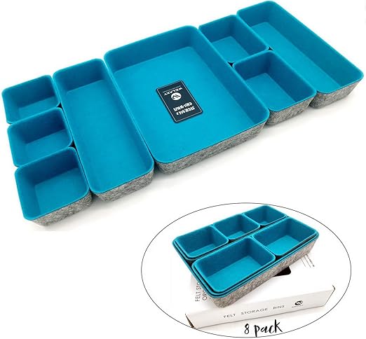 Amazon Com Welaxy Office Drawer Organizers Shallow Trays Drawers