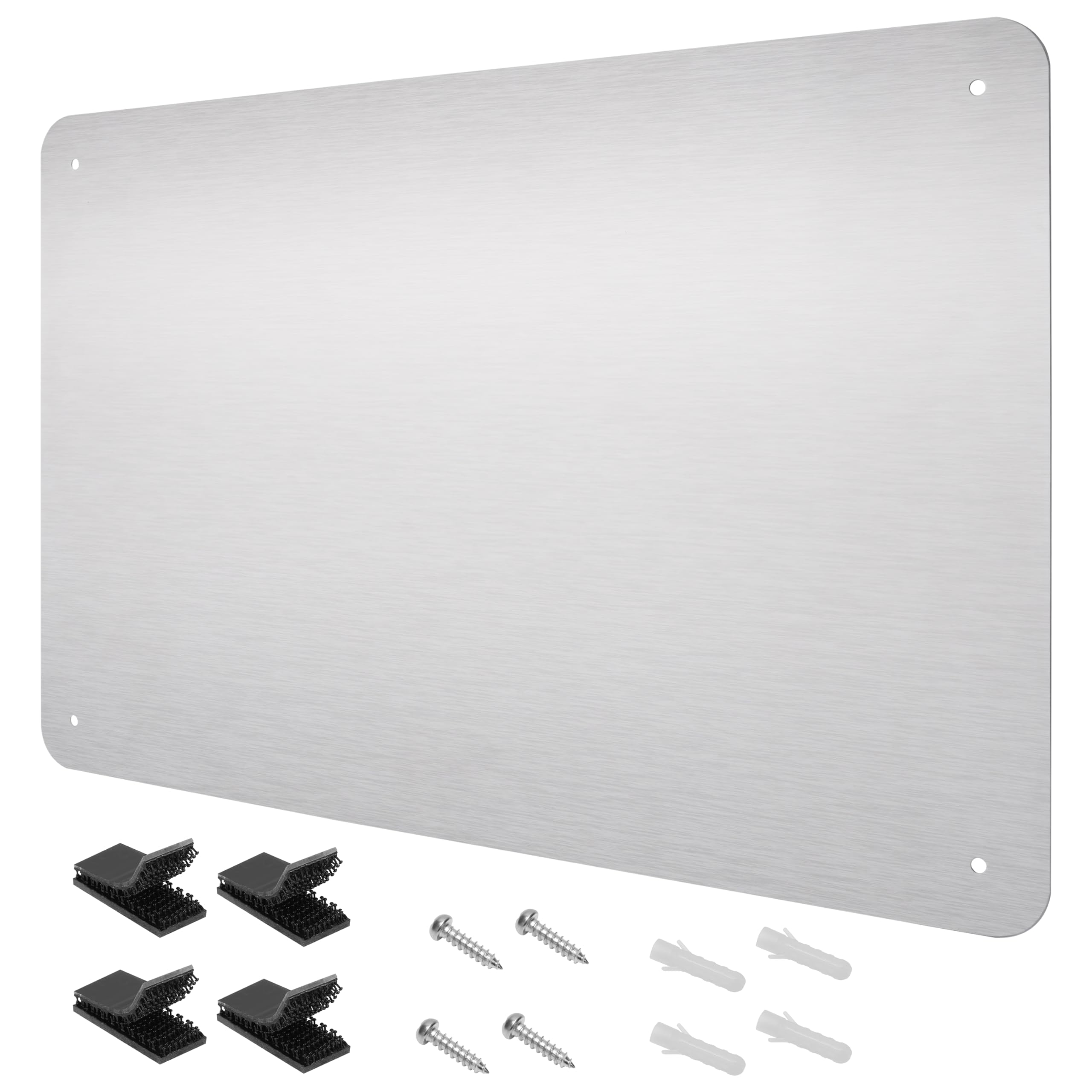 Belle Vous A3 Magnetic Stainless Steel Notice Board - 30 x 45cm/12 x 18 Inches - Wall Display Board for Letters/Numbers, Notes & Photos - Ideal for Kitchen, Refrigerator, Cabinet, Home or Office