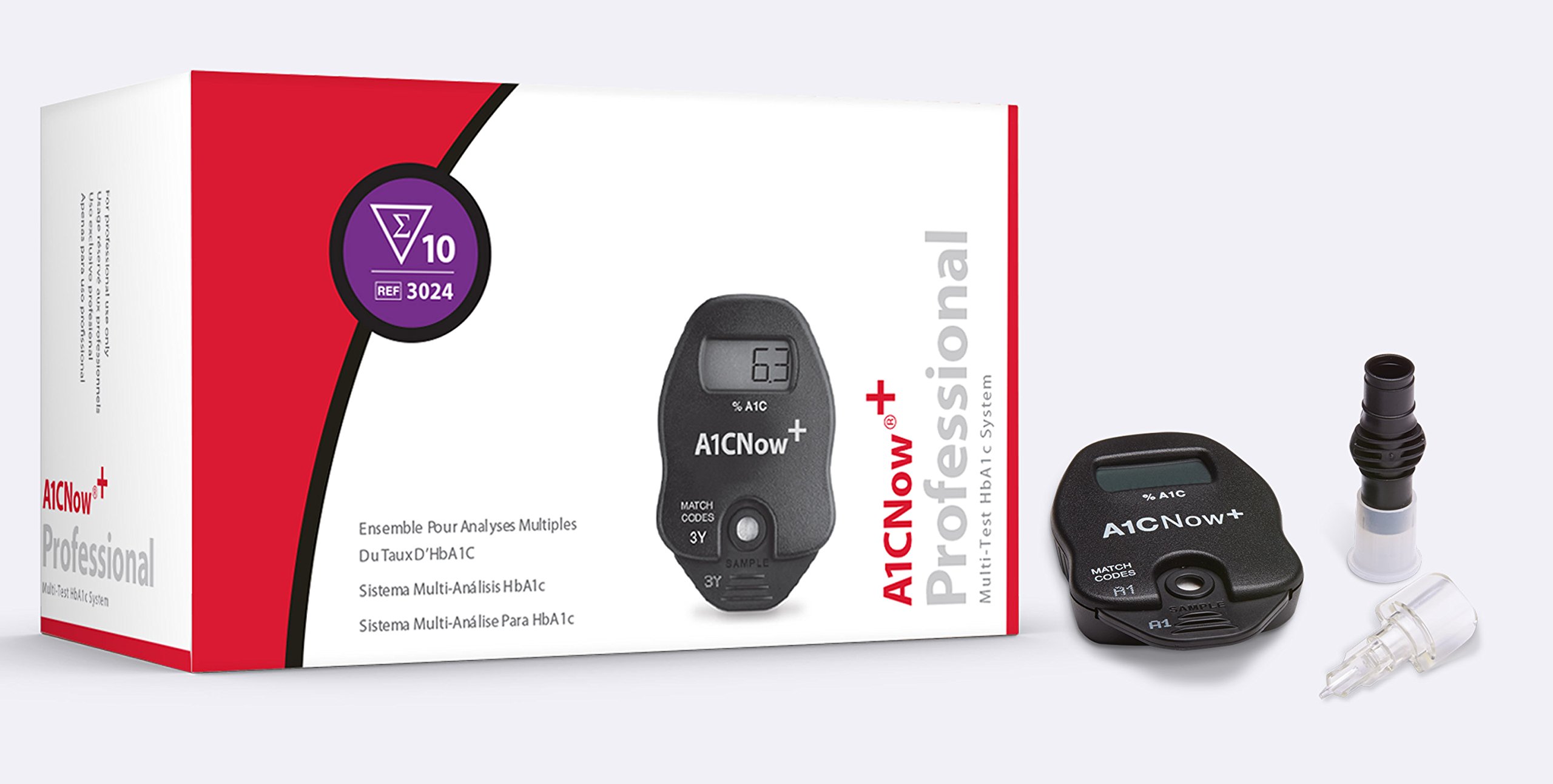 PTS Diagnostics A1C Now+ MultiTest Blood Glucose Monitor (10 tests/box)