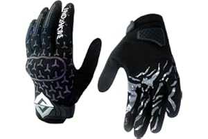 DUFFOBAN Motorcycle Gloves for Men and Women, Full Finger Touchscreen Mountain Dirt Bike Gloves for Powersports BMX ATV Driving Motocross Racing Gloves