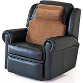 Colingmill Sherpa Fleece Lumbar Support Pillow with Headrest Recliner Memory Foam Lumbar Pillow Back Cushion for Chair Plush Cushion Thick Pad for Back Pain Car Sofa Chair Headrest Office Home