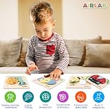 Airlab Wooden Jigsaw Puzzle Garden Animals 4 Pack for Toddlers Beech Wood view 8