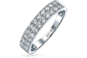 BLING JEWELRY AAA Cubic Zirconia LGBTQ Colorful Rainbow Tiny Round Multi Color CZ Half Eternity Ring Anniversary Thin Wedding Band For Women .925 Sterling Silver 1MM Stackable Rings