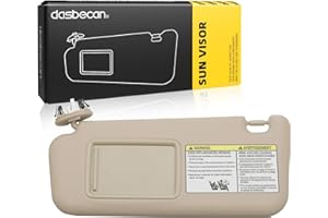 Dasbecan Front Left Driver Side Sun Visor with Vanity Light Compatible with Toyota RAV4 2006-2013 Replace ‎74320-42501-B3 (Be