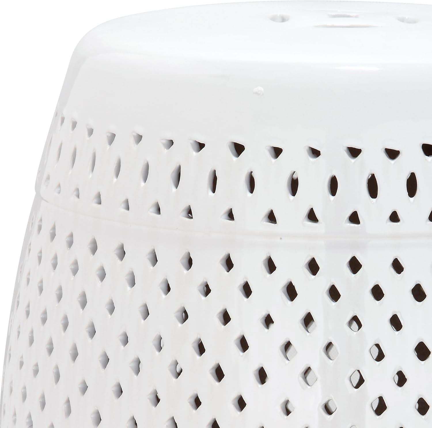 Safavieh Diamond Ceramic Decorative Garden Stool, White: Home & Kitchen