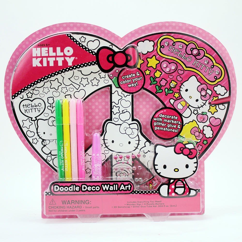 Hello Kitty Doodle Wall Art Set Amazoncouk Toys Games