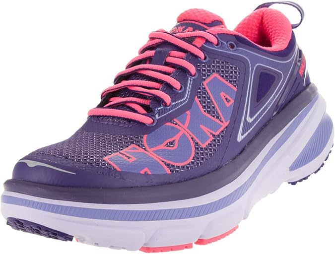Chaussures de course à pied pour femmes Hoka Bondi 4 Aw16 Mulberry Purple / Neon Pink