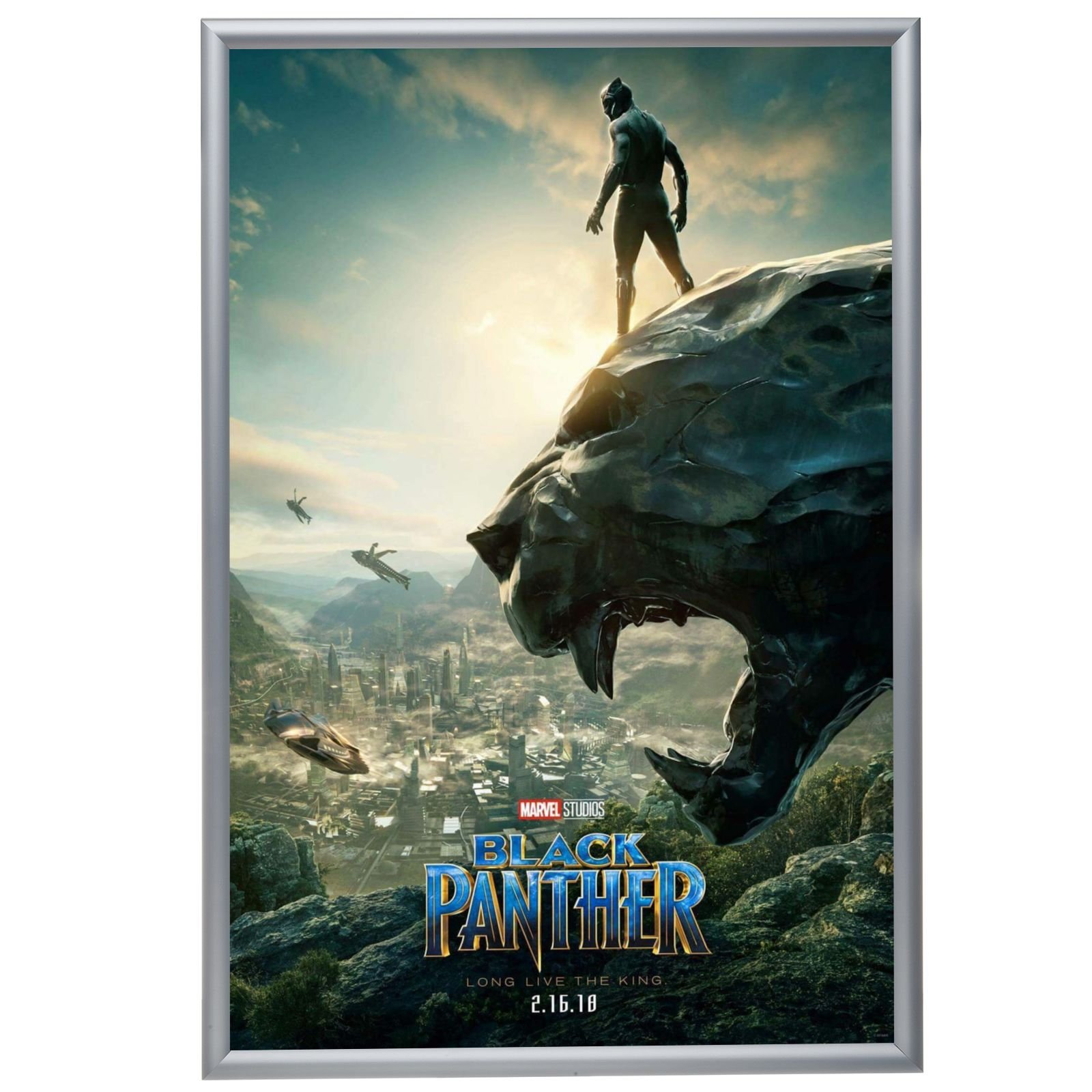 Movie Poster Frame 27x40 Inches, Silver SnapeZo 1.2" Aluminum Profile