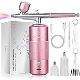 SAVILAND 30 PSI Airbrush Kit: 3X Instant Atomization Airbrush for Nails Limitless Nail Art Creativity Salon-Perfect Results Three-Mode 0.3S Instant Color Airbrush for Ombre French Paint Set