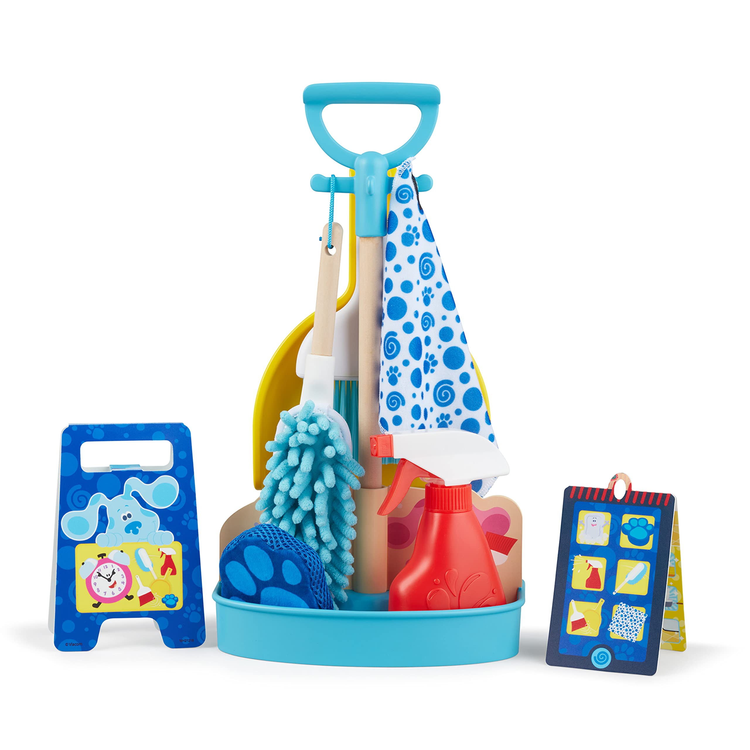 Melissa & Doug Blue’s Clues & You! Clean-Up Time Play Set | Role Play Toy for Kids | Cleaning Toys for Children | 3 and Above | Gift for Boys or Girls, Multicolor (33043)