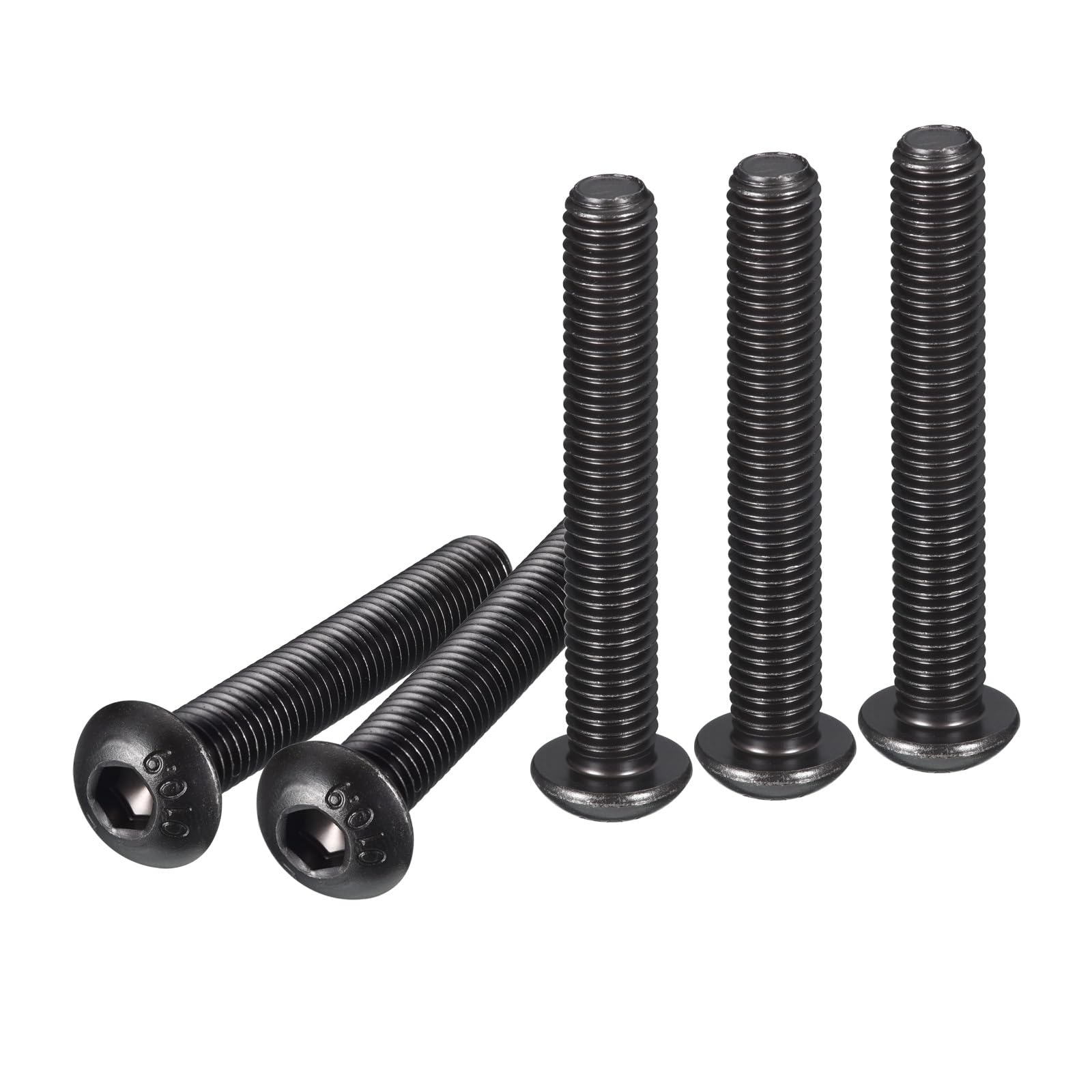 DTGN M10-1.5x70mm Button Head Socket Cap Screws - 10Pack - Good for Machine - Carbon Steel Black Oxide - Hex Drive Full Thread Fasteners — image 1