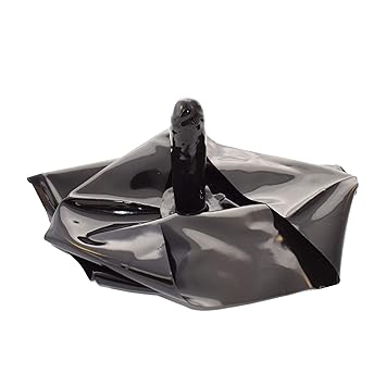 Rubberfashion Latex Slip, Latexslip kurze Hotpanty mit Ausbuchtung, Anal Dildo und veredelter Oberfläche nicht chloriert für 