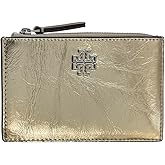 Tory Burch Women's Britten Metallic Zip Card Case Wallet