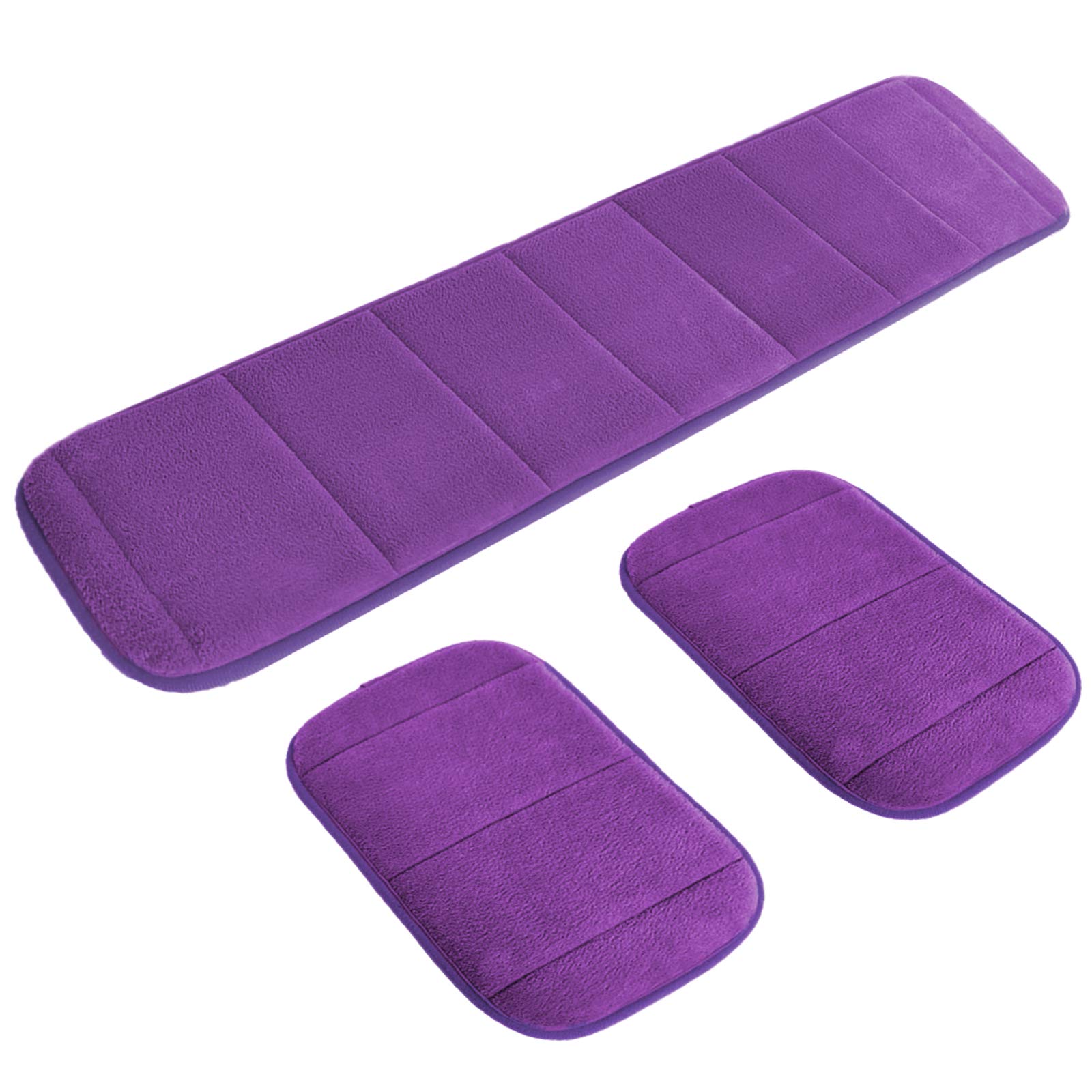 Photo 1 of AUHOKY 2 Sets Ergonomic Computer Wrist Pad, Long & Short Size Combination Keyboard Wrist Rest Elbow Support Mat for Office Desktop Working Gaming - Memory Foam Relieve Elbow Pain (Purple)