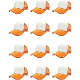 12 Pack Sublimation Hats for Men Blank Trucker Hats Bulk Snapback Mesh Women Baseball Caps DIY Custom 18 Colors