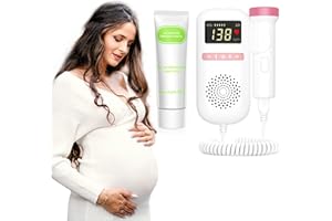 ROTCROSS Doppler Fetal Heartbeat Monitor Belt Portable Fetal Heart Rate Monitor Strap Baby Heartbeat Monitor Bandage for New Moms for Home Use QCXW-P04