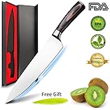Chefs Knife,Dom Marzen Chef Knife Kitchen Knife 8 inch High Carbon Stainless Steel Knife Sharp Knife Carbon Steel 123