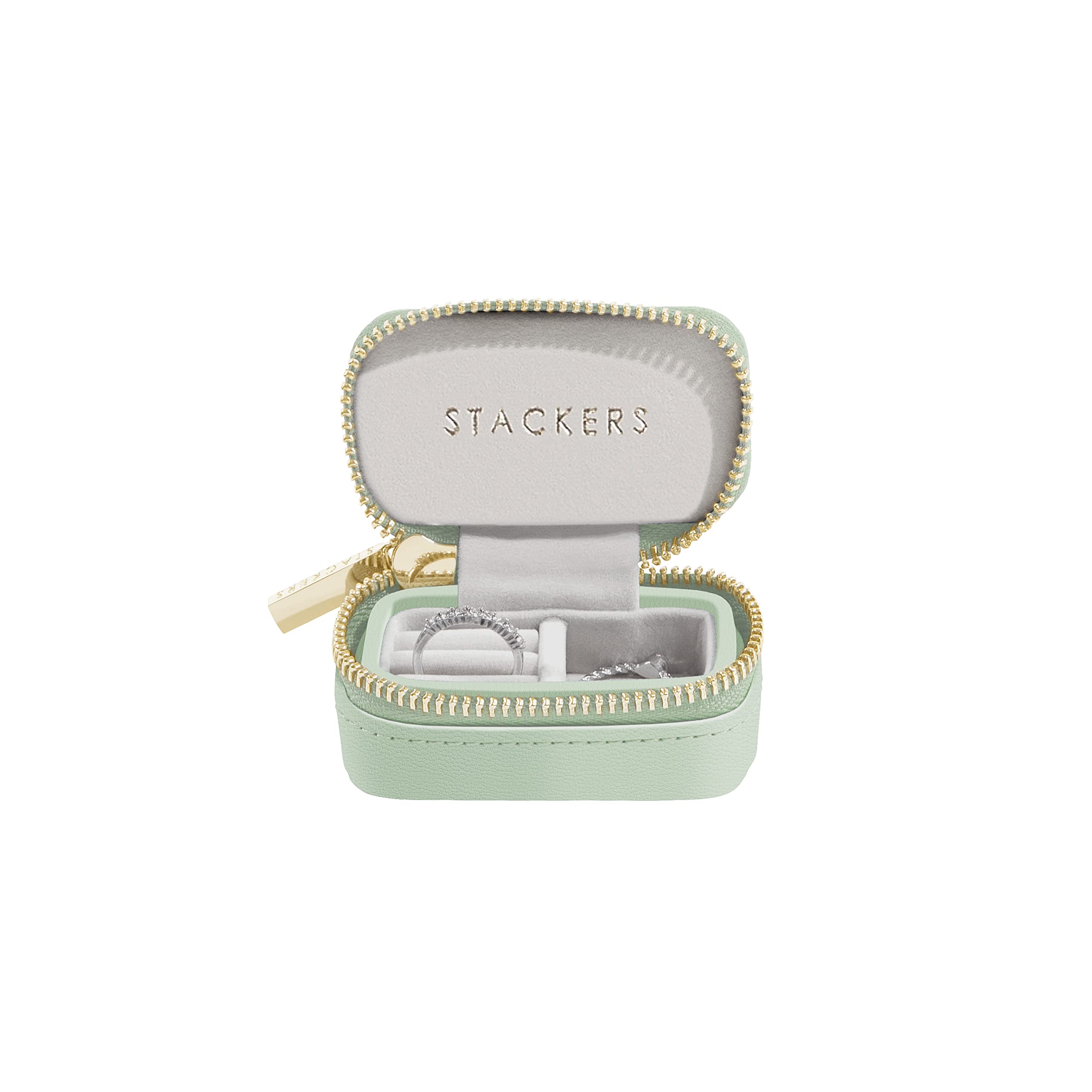 Stackers Sage Green Petite Travel Jewellery Box