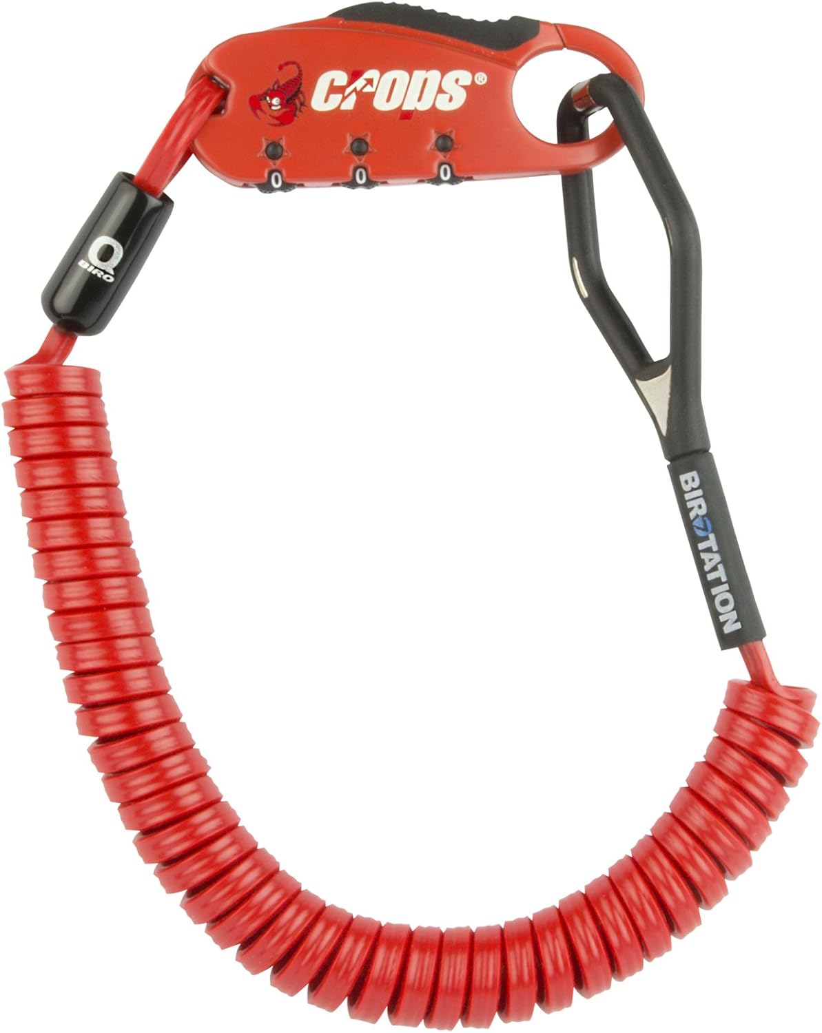 Crops Pro Q4-Biro Cable Lock - Light Weight - Adjustable Combination - Shape Memory Material - Folds Back to Compact Shape - Anti Theft