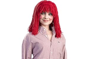 ENIGMA COSTUME WIGS Raggedy Ann Cleo Style - Enigma Wigs Thin Small Yarn Braids Anne Doll Deep Red Cleopatra Peluca Bundle MaxWigs Costume Wig Care Guide