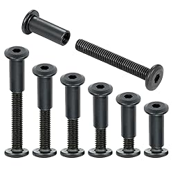 Xrfoiniu 100 Sets Bolt Set - M6x40mm Black Metal