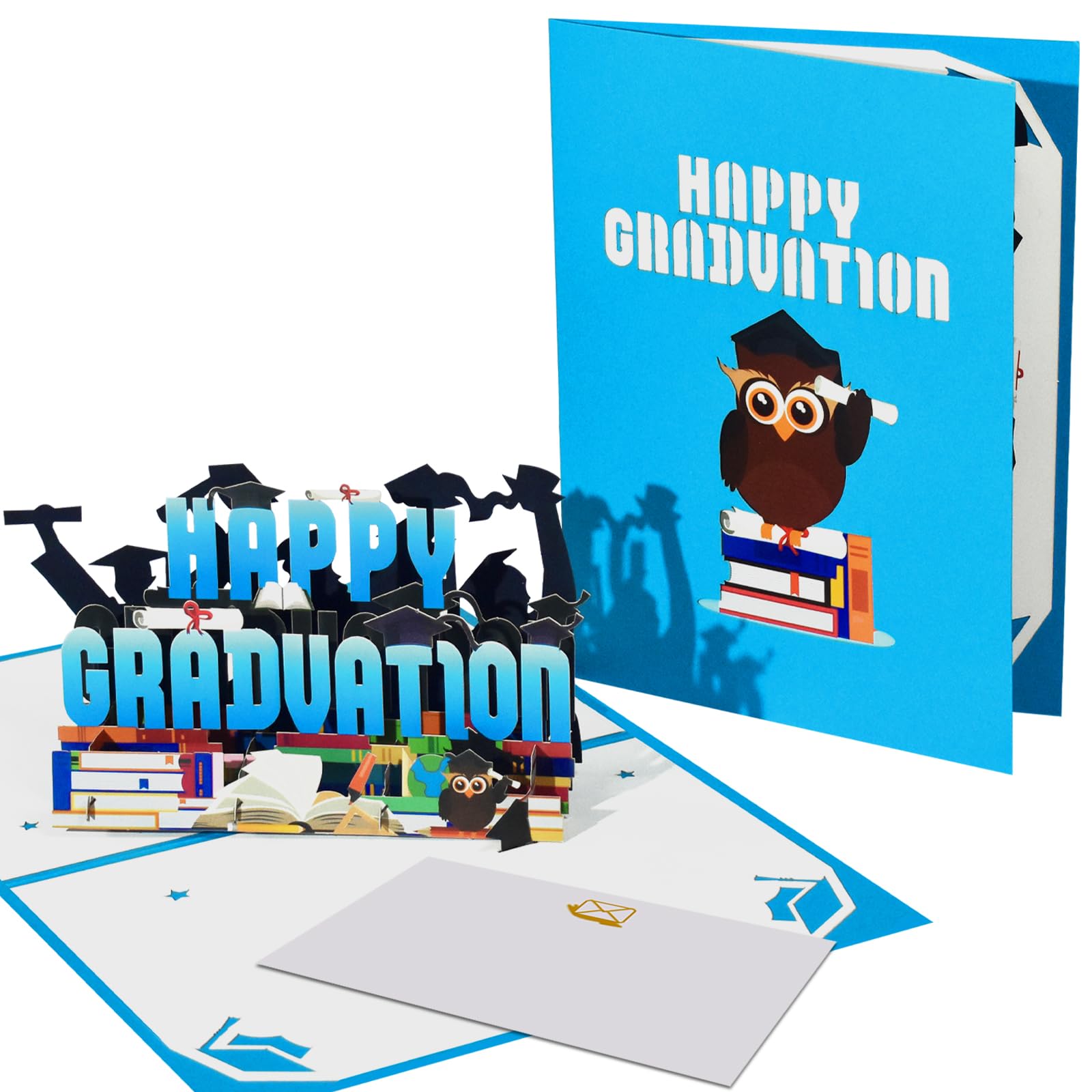 Magic Ants Pop-Up Graduation Card, 3D Graduation Greeting Card, Graduation Card for High School College University PHD Graduates