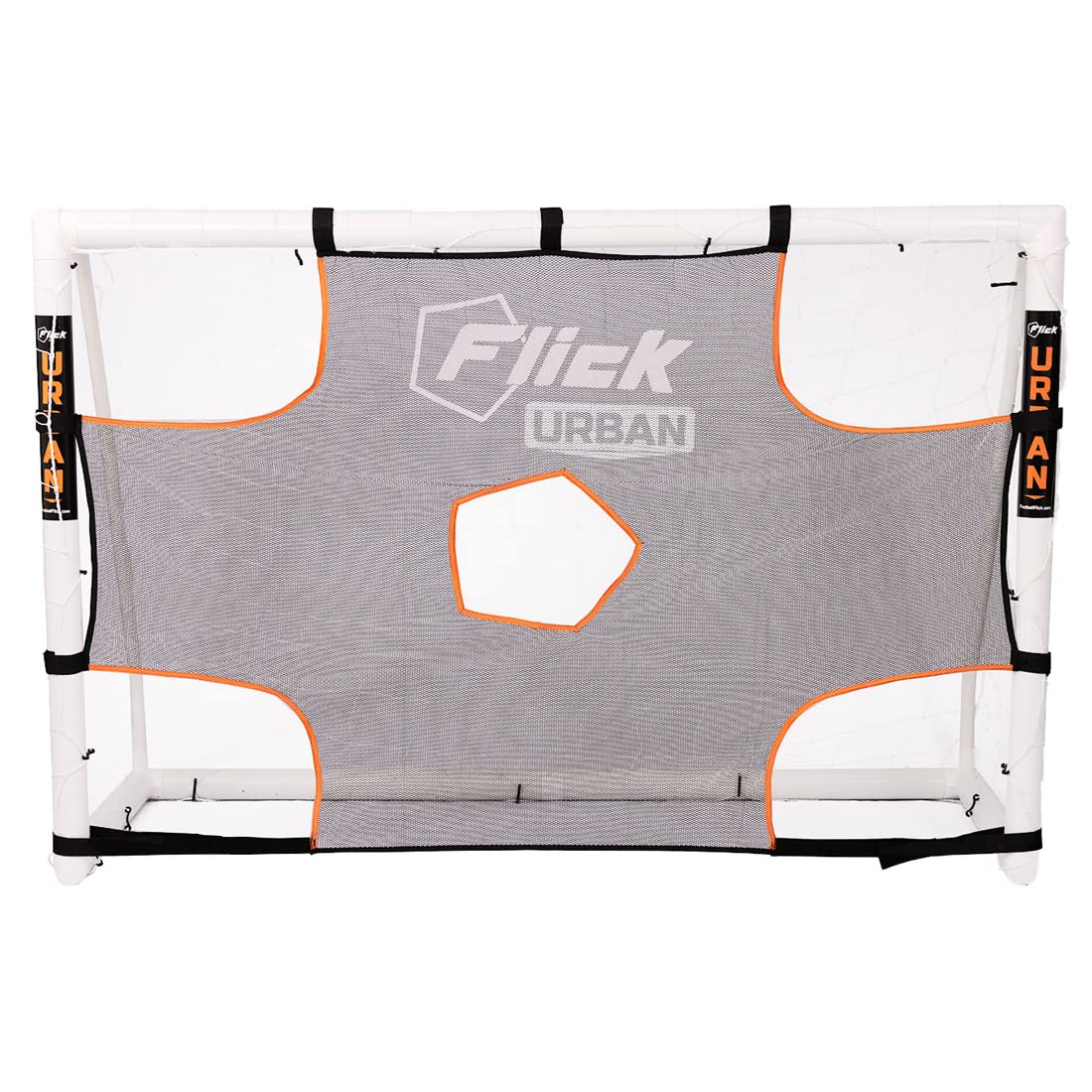 Football Flick Urban Target Sheet 8 x 6 | Weather-Resistant Mesh with 5 Target Zones for Shooting & Free Kick Practice | Attaches to Goals with Velcro Straps