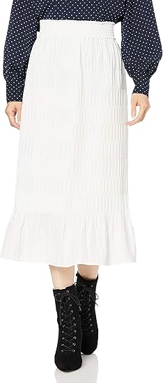 Amazon ランバンオンブルー スカート ジョーゼットプリーツタイトスカート レディース エクリュ 38 スカート 通販