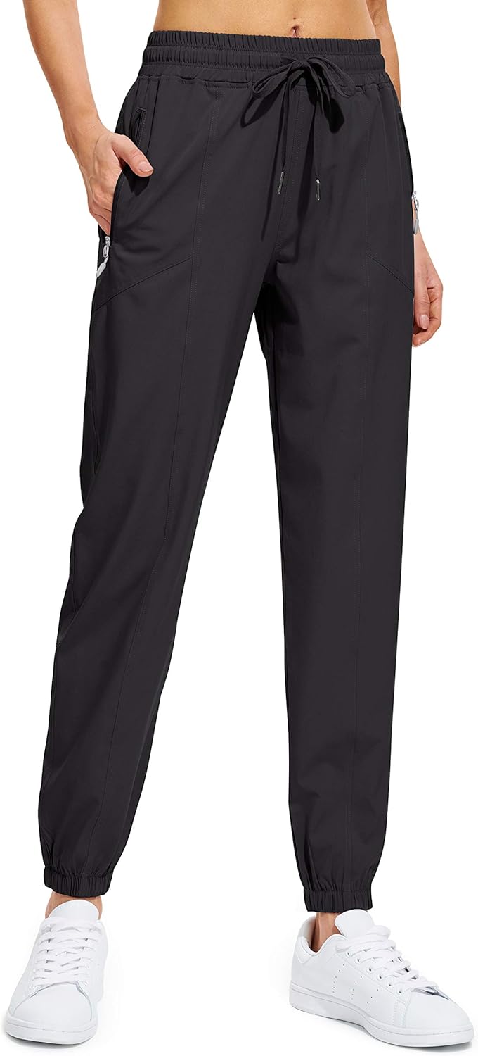 Buy Libin Women's Lightweight Joggers Pants with Zipper Pocket Tapered
