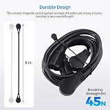 Cable Matters 10-Pack Silicone Magnetic Cable Ties Black White view 5