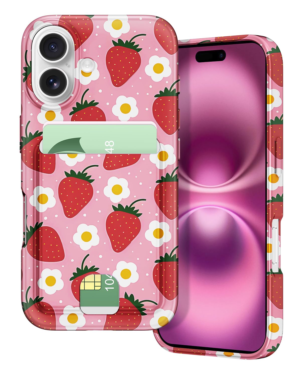 Petocase for iPhone 16 Plus Wallet Case Card Holder