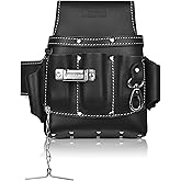 TRUTUCH Grain Leather Electrician Tool Pouch | Carpenter Tool Pouch | Electrician Pouch | Electric Tool Bag | Electrician Bag | Leather Tool Belt