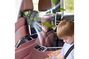 KINOWJI Car Fan,USB Powered Automobile Cooling Fan for Car Backseat 3 Speed Strong Wind 5V Rear Seat Air Circulation Fan Back Seat SUV, RV, Baby Stroller,Vehicles (Style 1)