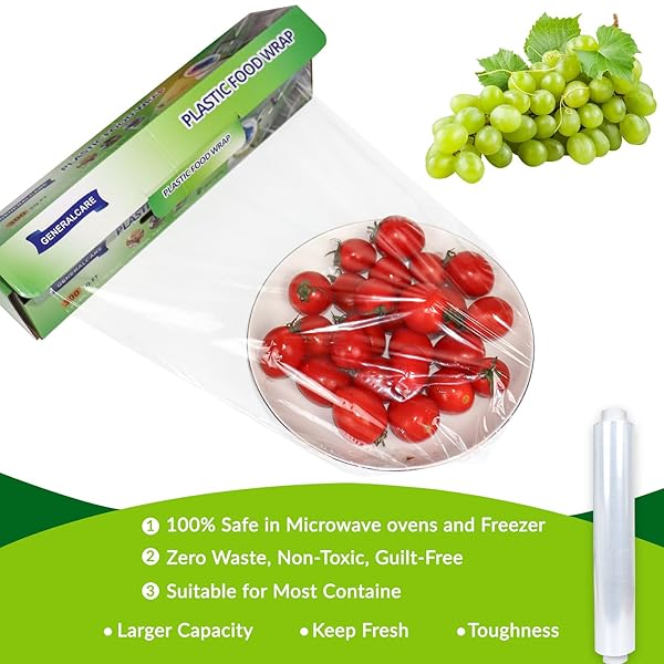 PRESS & SEAL 12 INCH X 150 SQ FT PLASTIC CLING WRAP DISPENSER WITH CUTTER – QUICK CUT FOR RESTAURANT, KITCHEN – KEEP FOOD FRESH