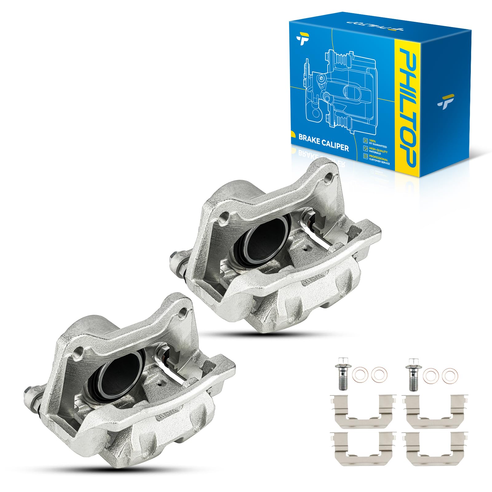 Photo 1 of PHILTOP Brake Caliper Front Compatible with 2012-2015 Hyundai Sonata, 2011-2016 Kia Optima, 19-B6460S, 19-B6461S