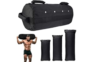 Favuit Workout Sandbag, Adjustable Weight Training Fitness Sand Bags with Multiple Handles and 3 Inner Sandbags for Heavy Duty Workout Cross Training Strength Weightlifting