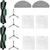 Replacement Parts Kit Compatible with iRobot Roomba Essential 100 (1000) Series 104 105 105X Combo 106 108 1010 Y0140 Y0110 Q011 Q0120 Q0520 Vacuum,1 Roller ＆ 4 Side Brushes 4 Filters 2 Mopping Pads