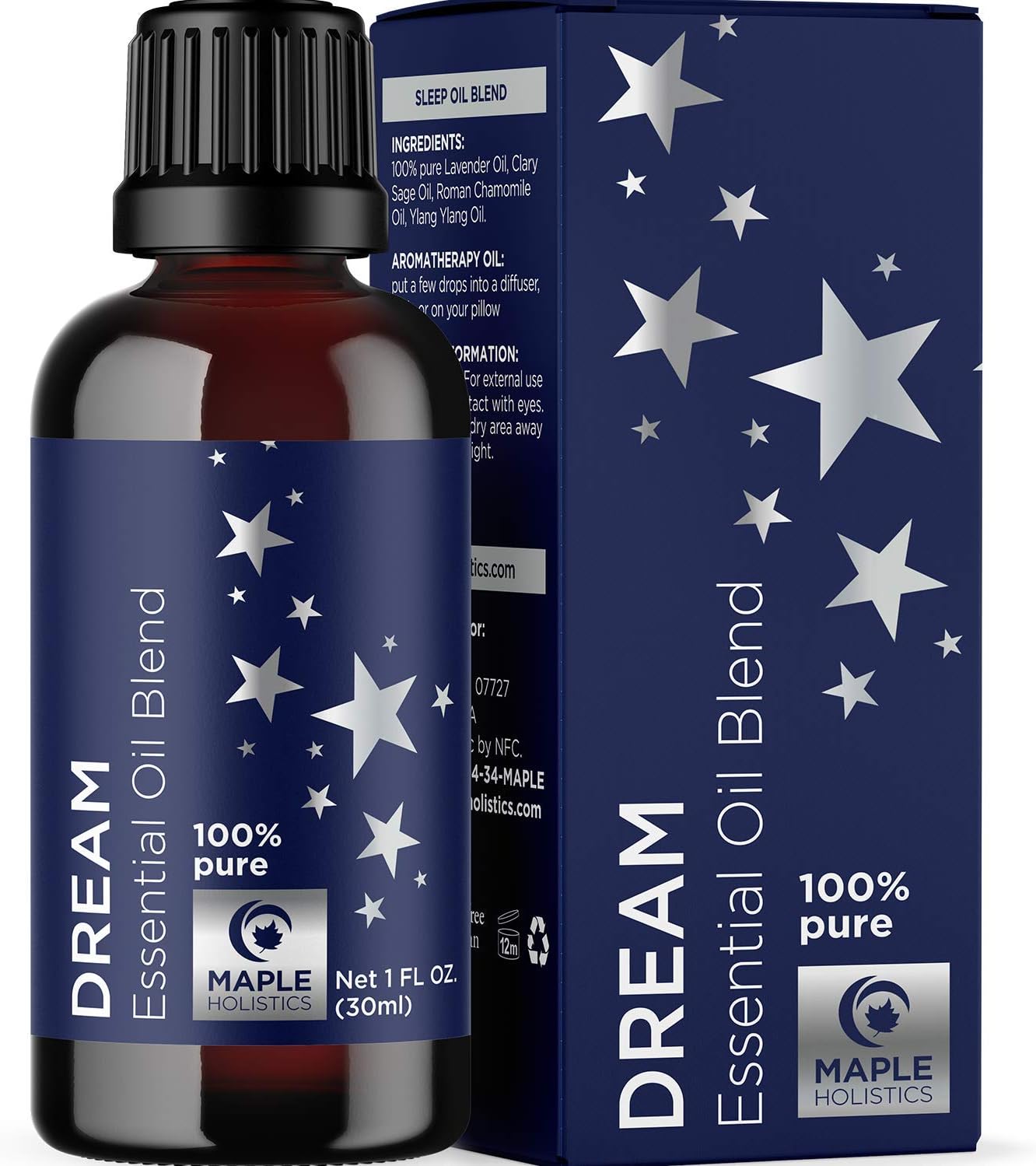 Essential Oils Aromatherapy Sleep Aid - Pure Ylang Ylang Chamomile Sage and Lavender Essential Oils for Diffuser - Mood Support Aromatherapy Oils for Stress Relief Sleep Aid and Natural Anxiety Relief: Health & Personal Care