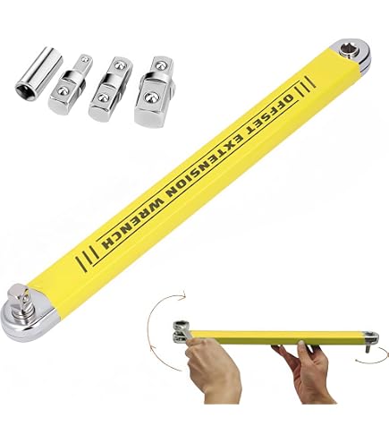 Reed Tool L4 N1 Chiave A Cricchetto 4-in-1 Con Manico Da 43,2 Cm - Attrezzo Multiuso Per Dadi E Bulloni In Industria E Meccanica
