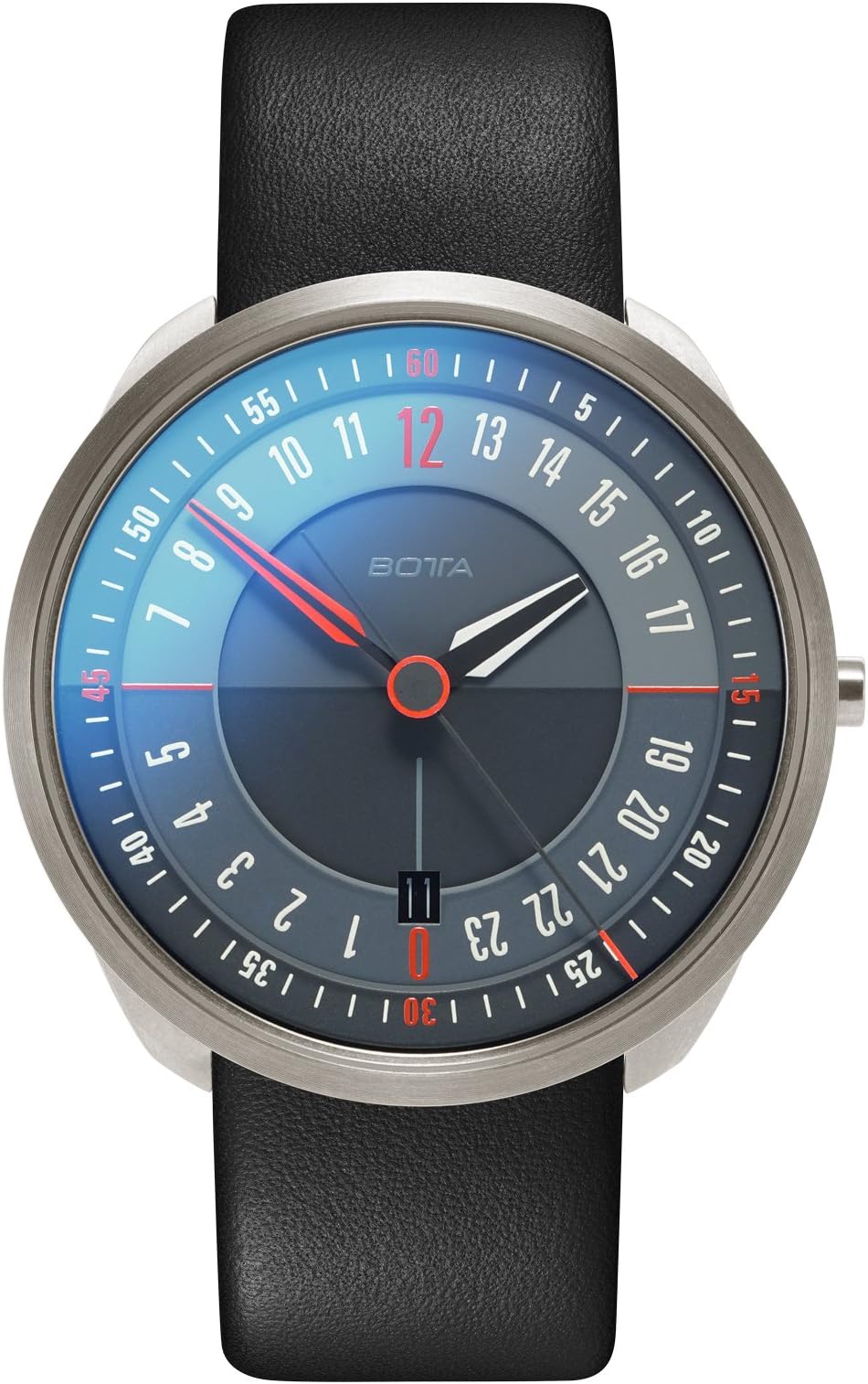 BOTTA Design TRES 24 Titan Men's Analogue Swiss Quartz 24h Watch with Leather Bracelet 480000