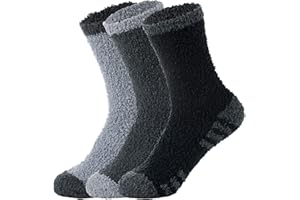 Century Star Fuzzy Socks Cozy Fluffy Warm Socks for Men Super Soft Winter Indoors Home Sleeping Christmas Socks