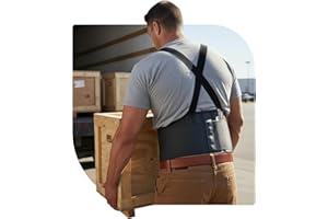 BIGROSE Ultra-Support Work Back Brace for Men and Women [Upgrade Superior Lumbar support] Relieve Lower Back Pain for Construction, Warehouse Work, Lifting, and Heavy-duty Tasks. (Durable Wider Velcro)