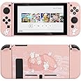 GeekShare Protective Case for Switch, Soft TPU Slim Case Cover Compatible with Switch Console and Joy Con -Steamed Bun Rabbit (for Switch 2017)