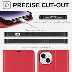 TUCCH Wallet Case for iPhone 14 Plus 6.7", [RFID