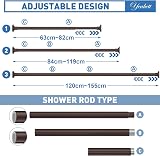 Yeabett Curtain Pole 48-154.9cm Telescopic No Drill No Rust Bronze view 8